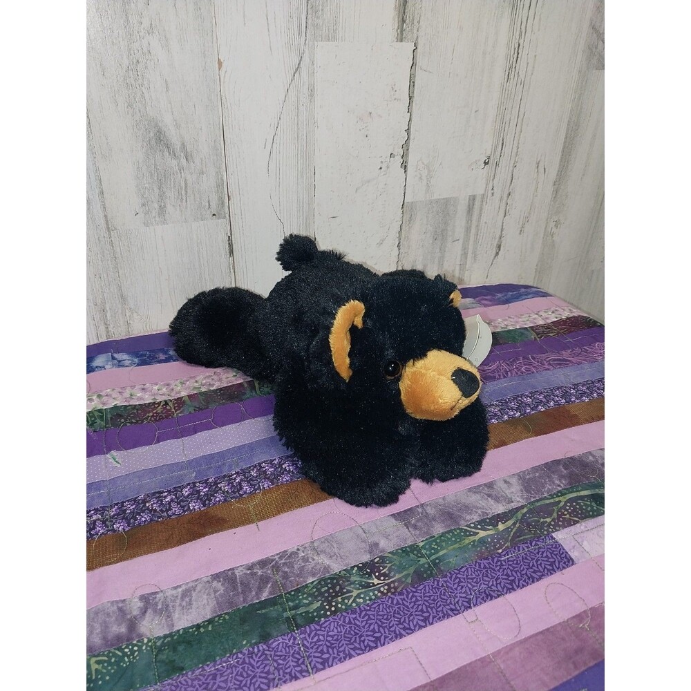 Wishpets Alaskapets Baby Bobo Black Bear Plush  10 Inches